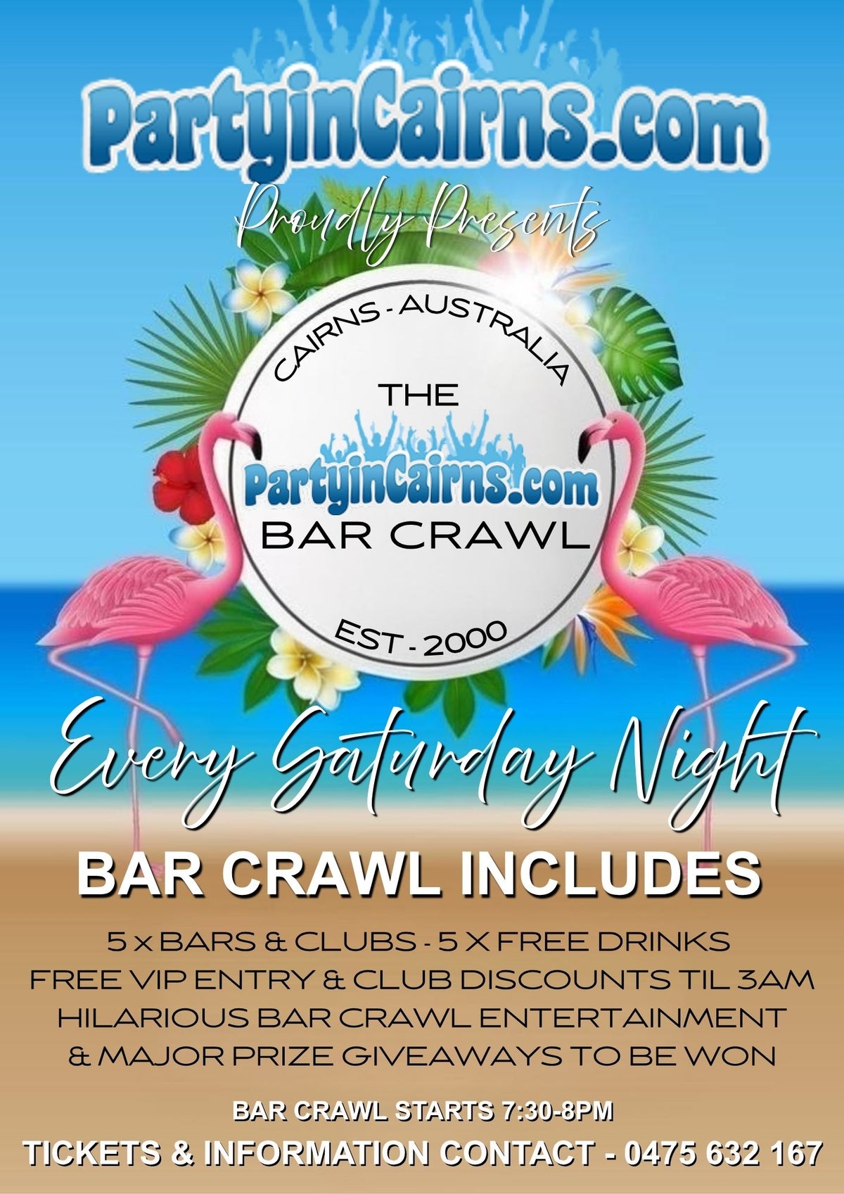PARTYINCAIRNS SATURDAY NIGHT BAR CRAWL